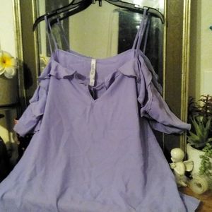 1x Purple off shoulder top